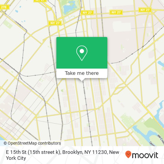 E 15th St (15th street k), Brooklyn, NY 11230 map