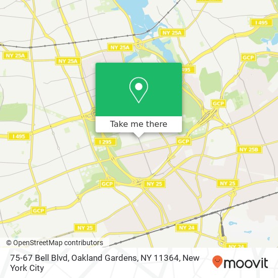 75-67 Bell Blvd, Oakland Gardens, NY 11364 map