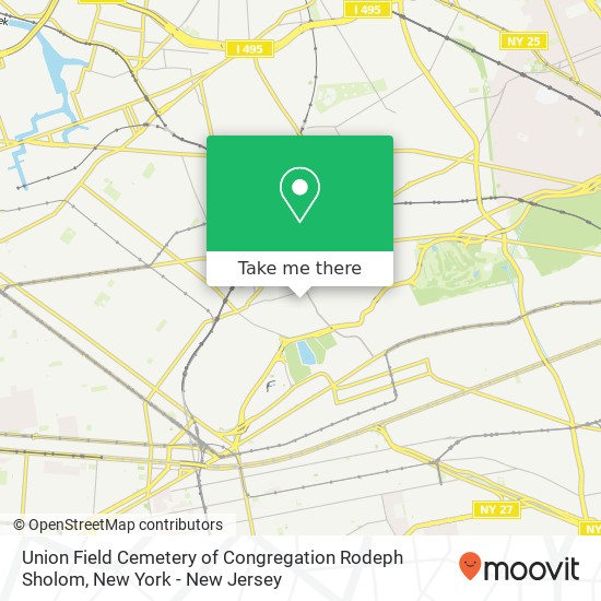 Union Field Cemetery of Congregation Rodeph Sholom map