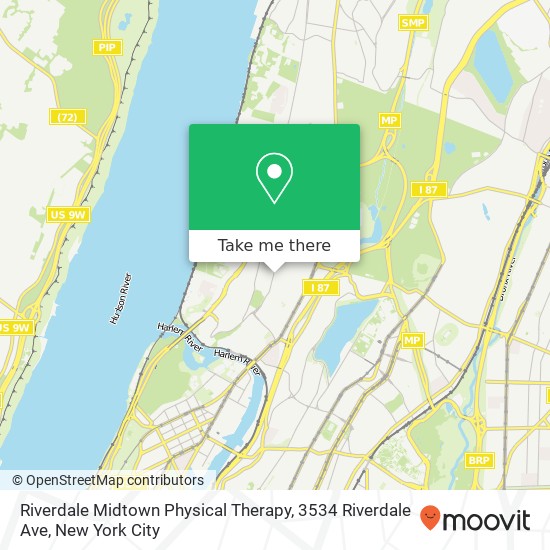 Mapa de Riverdale Midtown Physical Therapy, 3534 Riverdale Ave