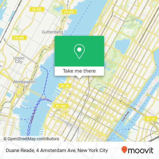 Mapa de Duane Reade, 4 Amsterdam Ave