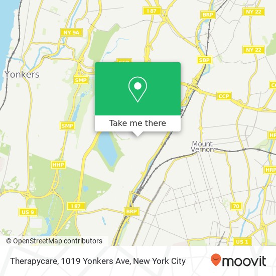 Mapa de Therapycare, 1019 Yonkers Ave