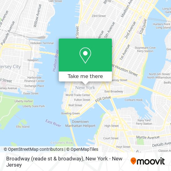 Mapa de Broadway (reade st & broadway)