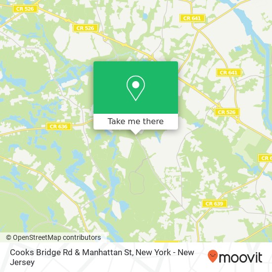 Mapa de Cooks Bridge Rd & Manhattan St