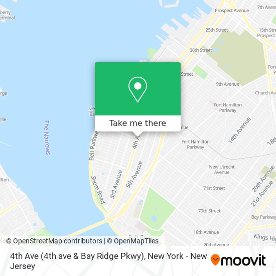 4th Ave (4th ave & Bay Ridge Pkwy) map
