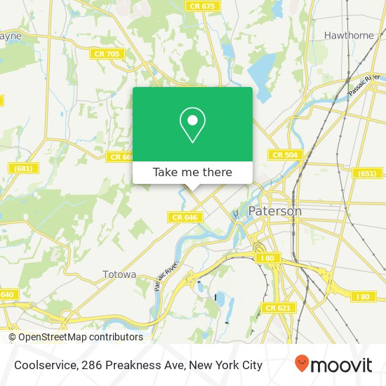 Mapa de Coolservice, 286 Preakness Ave