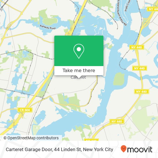 Carteret Garage Door, 44 Linden St map