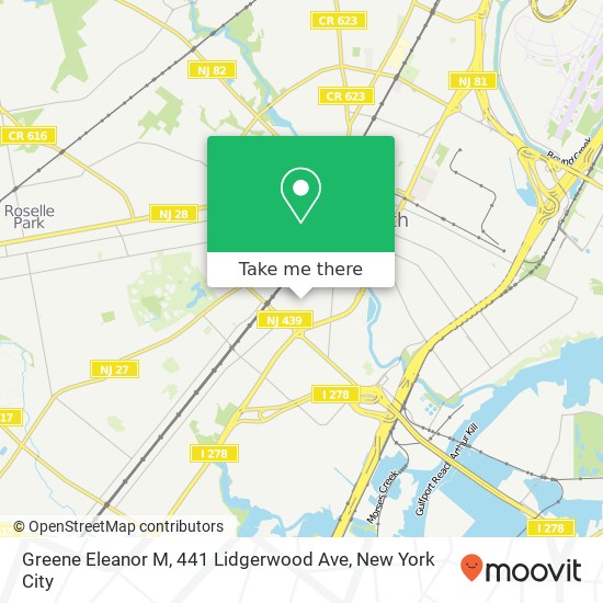 Greene Eleanor M, 441 Lidgerwood Ave map