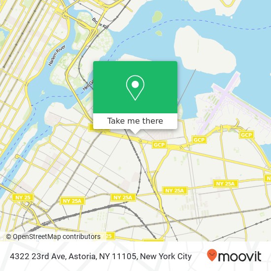 Mapa de 4322 23rd Ave, Astoria, NY 11105