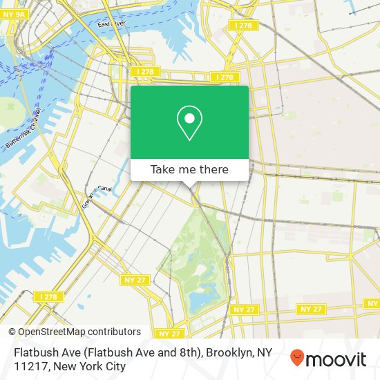 Flatbush Ave (Flatbush Ave and 8th), Brooklyn, NY 11217 map