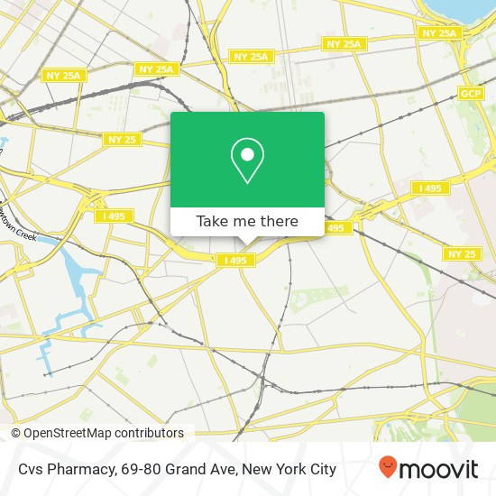 Mapa de Cvs Pharmacy, 69-80 Grand Ave
