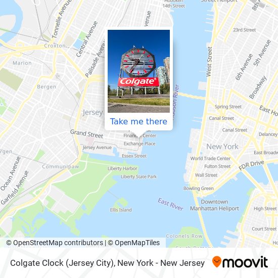 How to get to Colgate Clock (Jersey City) in Jersey City, Nj by
