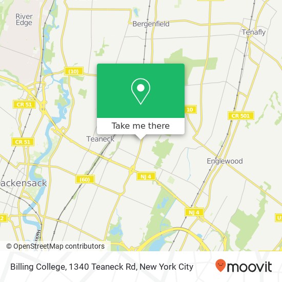 Billing College, 1340 Teaneck Rd map