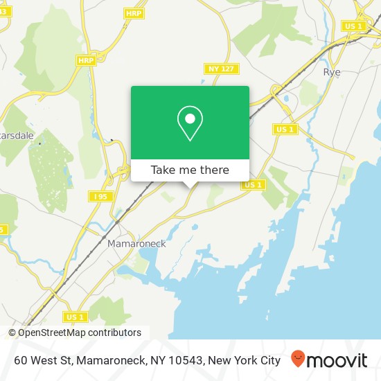 Mapa de 60 West St, Mamaroneck, NY 10543