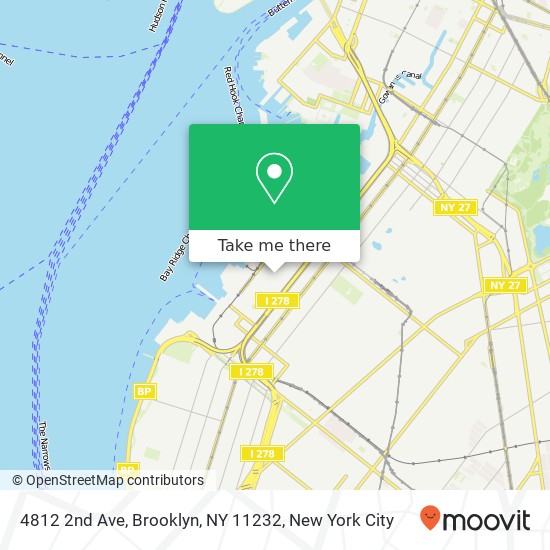Mapa de 4812 2nd Ave, Brooklyn, NY 11232