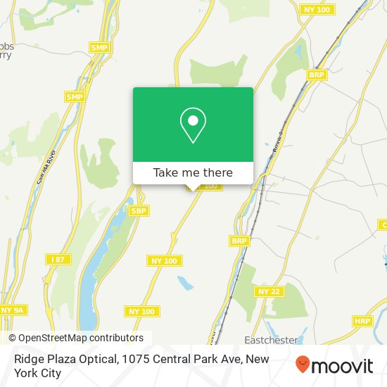 Ridge Plaza Optical, 1075 Central Park Ave map