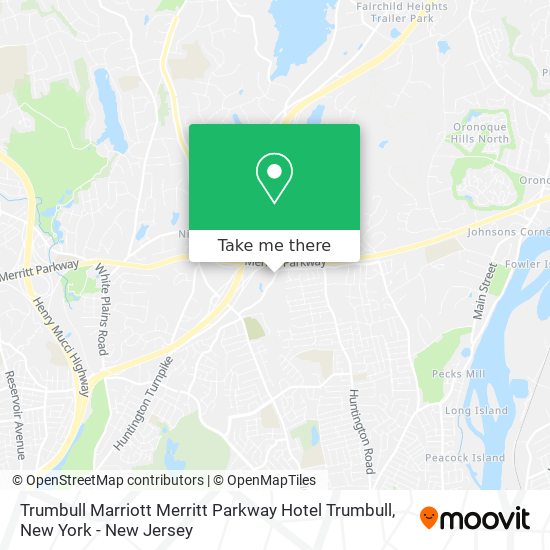Trumbull Marriott Merritt Parkway Hotel Trumbull map