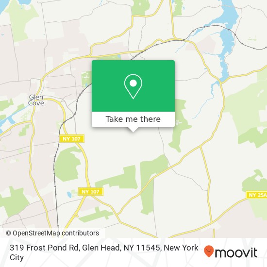 Mapa de 319 Frost Pond Rd, Glen Head, NY 11545