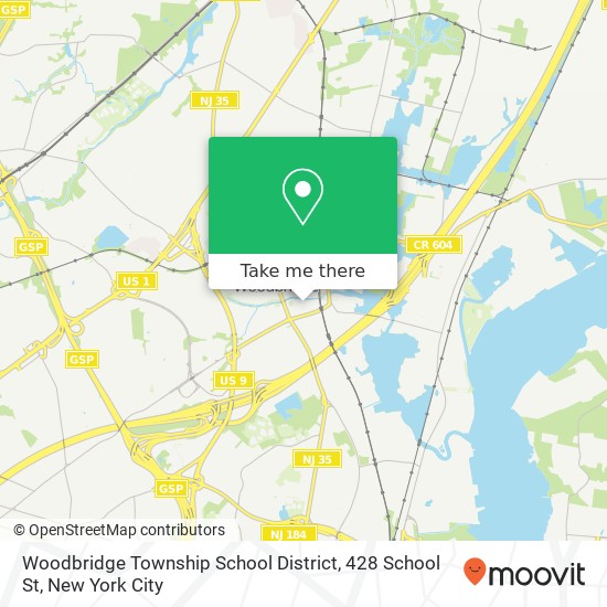 Woodbridge Township School District, 428 School St map