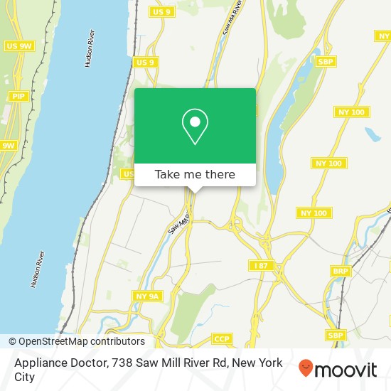 Mapa de Appliance Doctor, 738 Saw Mill River Rd