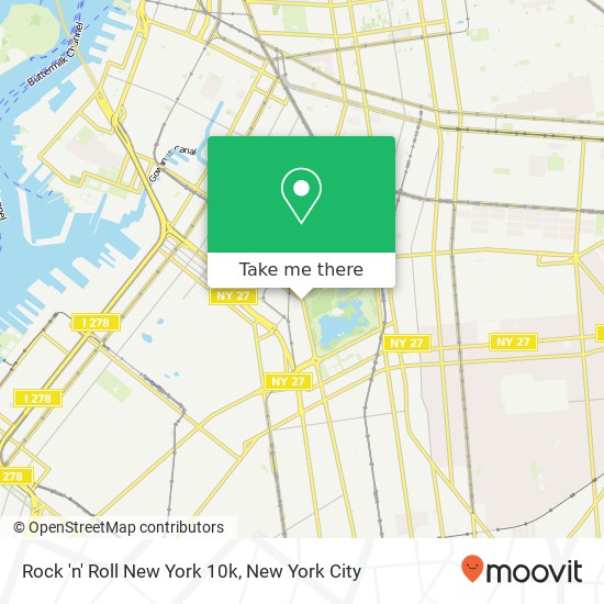 Rock 'n' Roll New York 10k map