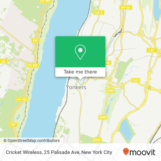 Cricket Wireless, 25 Palisade Ave map