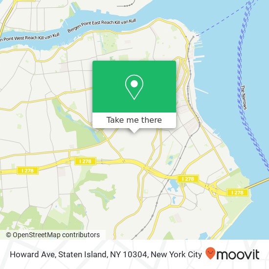 Mapa de Howard Ave, Staten Island, NY 10304