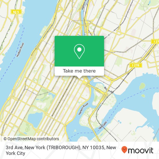 Mapa de 3rd Ave, New York (TRIBOROUGH), NY 10035