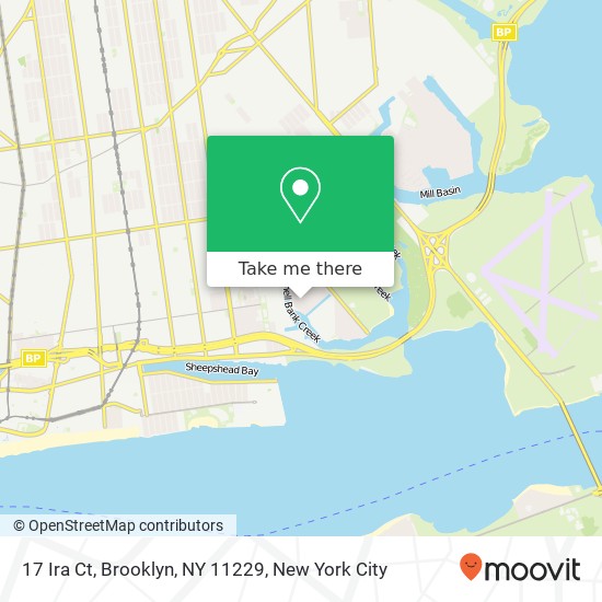 Mapa de 17 Ira Ct, Brooklyn, NY 11229