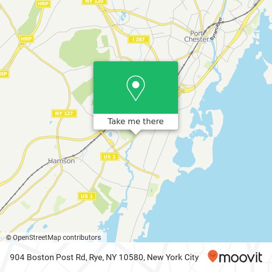 Mapa de 904 Boston Post Rd, Rye, NY 10580