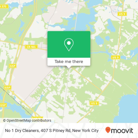 Mapa de No 1 Dry Cleaners, 407 S Pitney Rd