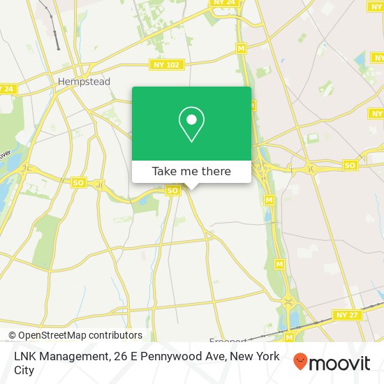 Mapa de LNK Management, 26 E Pennywood Ave