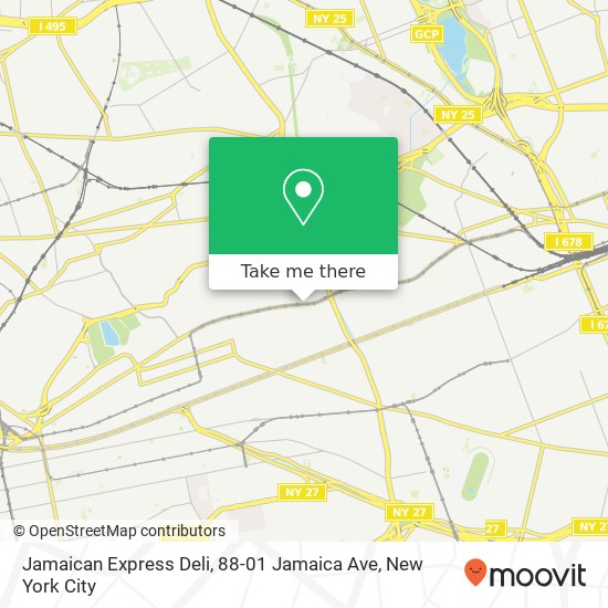 Mapa de Jamaican Express Deli, 88-01 Jamaica Ave