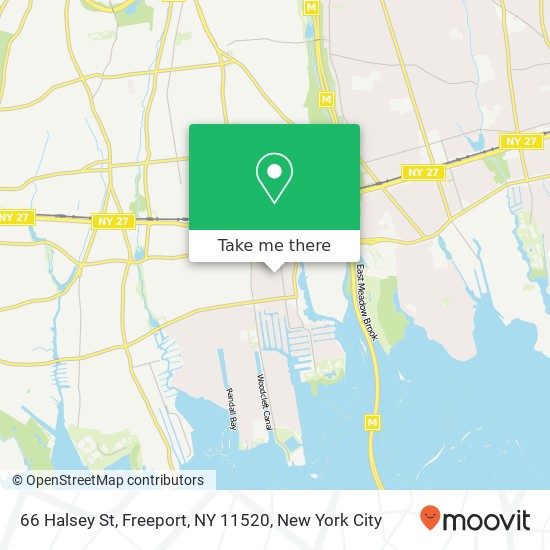 Mapa de 66 Halsey St, Freeport, NY 11520