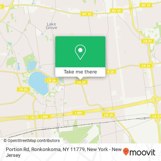Mapa de Portion Rd, Ronkonkoma, NY 11779