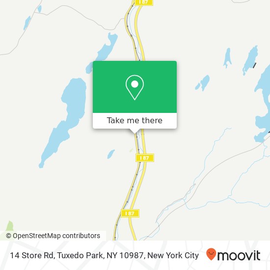 Mapa de 14 Store Rd, Tuxedo Park, NY 10987