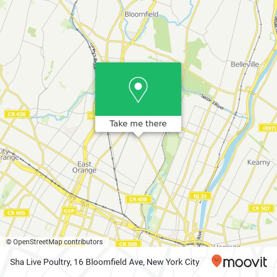 Mapa de Sha Live Poultry, 16 Bloomfield Ave