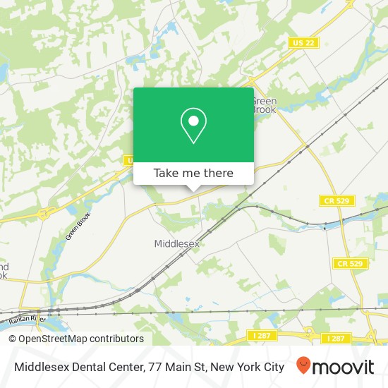 Mapa de Middlesex Dental Center, 77 Main St