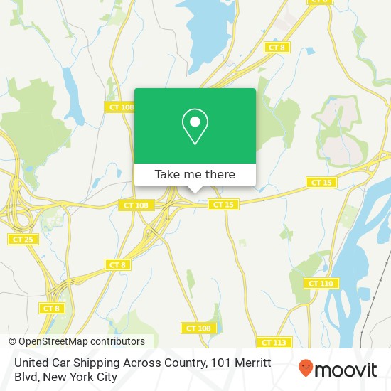 United Car Shipping Across Country, 101 Merritt Blvd map