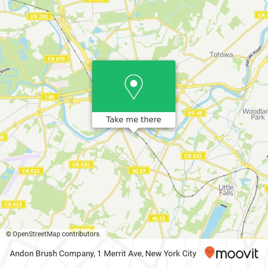 Mapa de Andon Brush Company, 1 Merrit Ave