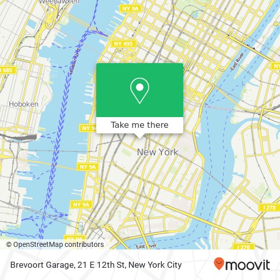 Brevoort Garage, 21 E 12th St map