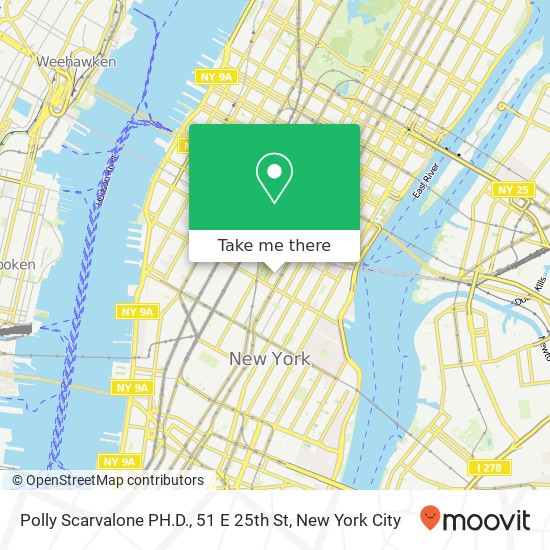 Polly Scarvalone PH.D., 51 E 25th St map