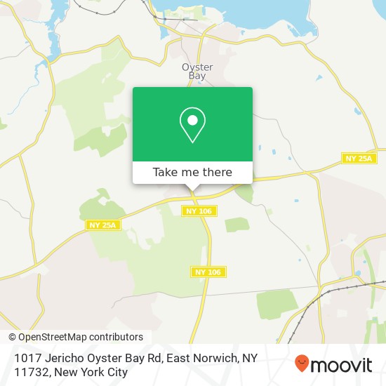 Mapa de 1017 Jericho Oyster Bay Rd, East Norwich, NY 11732