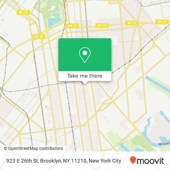 923 E 26th St, Brooklyn, NY 11210 map