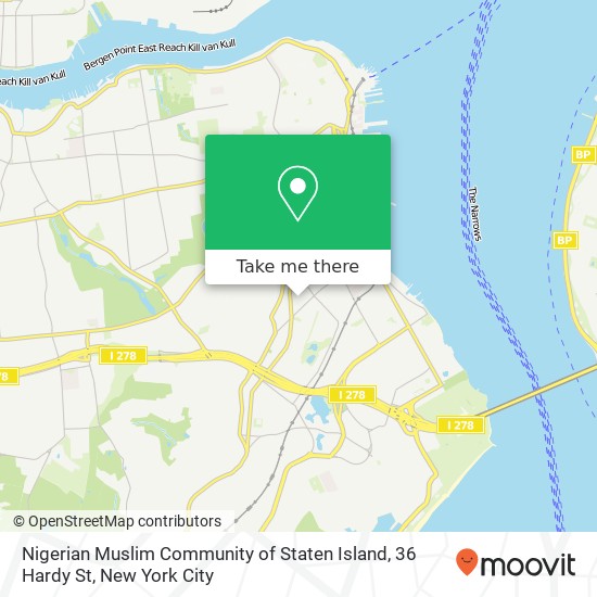 Nigerian Muslim Community of Staten Island, 36 Hardy St map