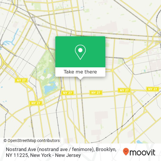 Mapa de Nostrand Ave (nostrand ave / fenimore), Brooklyn, NY 11225