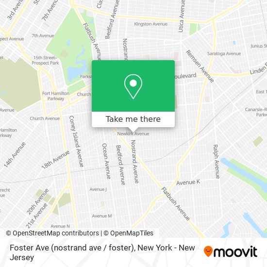 Mapa de Foster Ave (nostrand ave / foster)