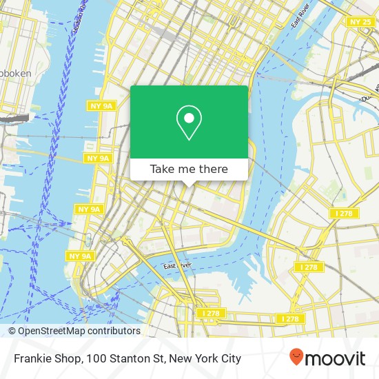 Mapa de Frankie Shop, 100 Stanton St