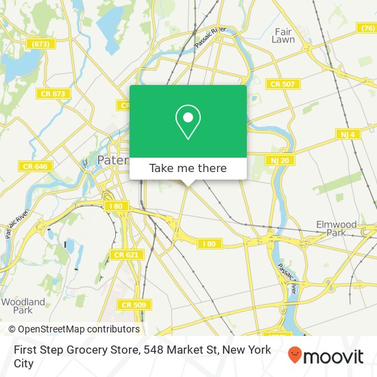 Mapa de First Step Grocery Store, 548 Market St