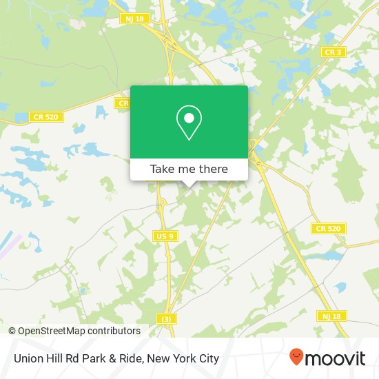 Mapa de Union Hill Rd Park & Ride